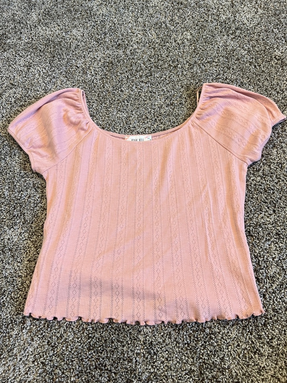Pink Rose Cropped Top